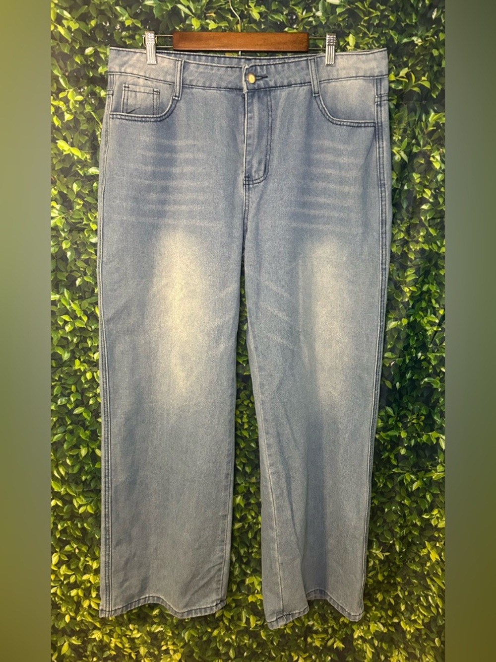 Wide Leg Women's Light Blue Washed Jeans